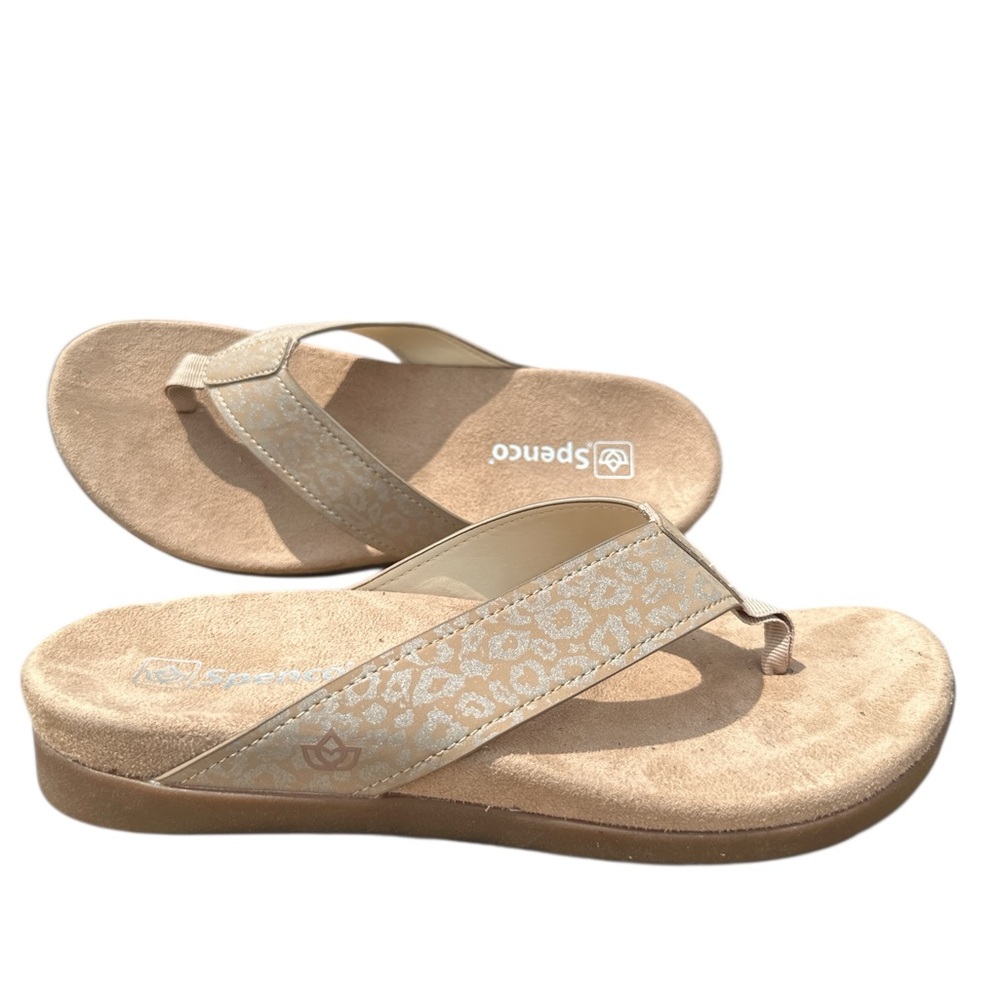 Spenco Orthotic‎ Sandals,  Comfort Cheetah Tan Women's Size 11 - Picture 4 of 6